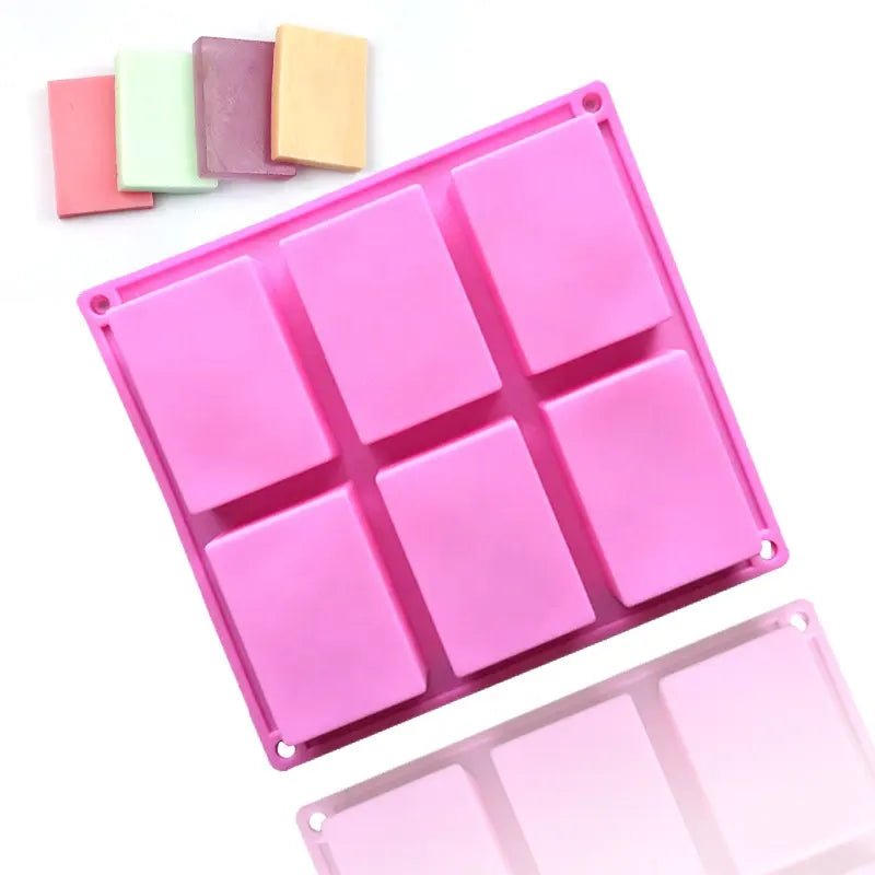 Såpeform silikon rektangulære x 6 - Aromateket