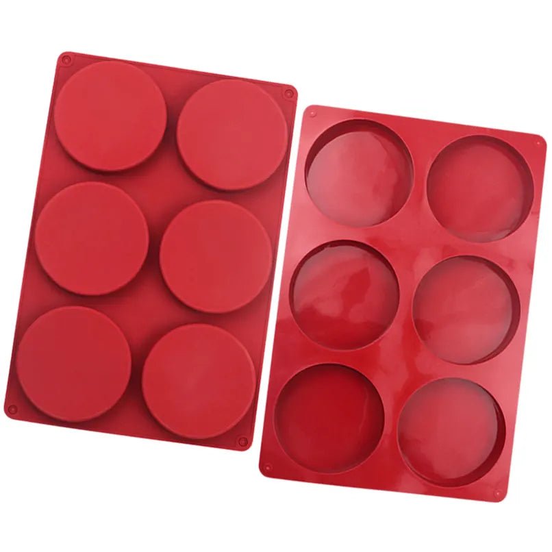 Såpeform silikon runde x 6 - Aromateket