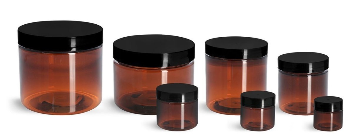 Plastkrukke (PET) brun 60 ml (uten 48/400 lokk) - Aromateket