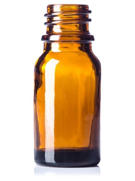 Glassflaske 10 ml brun (uten kapsel) - Aromateket