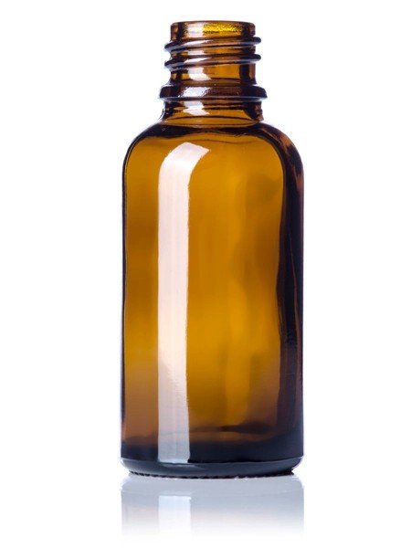 Glassflaske 30 ml brun (uten kapsel) - Aromateket