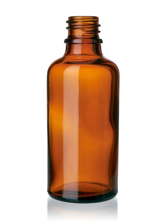 Glassflaske 50 ml brun (uten kapsel) - Aromateket