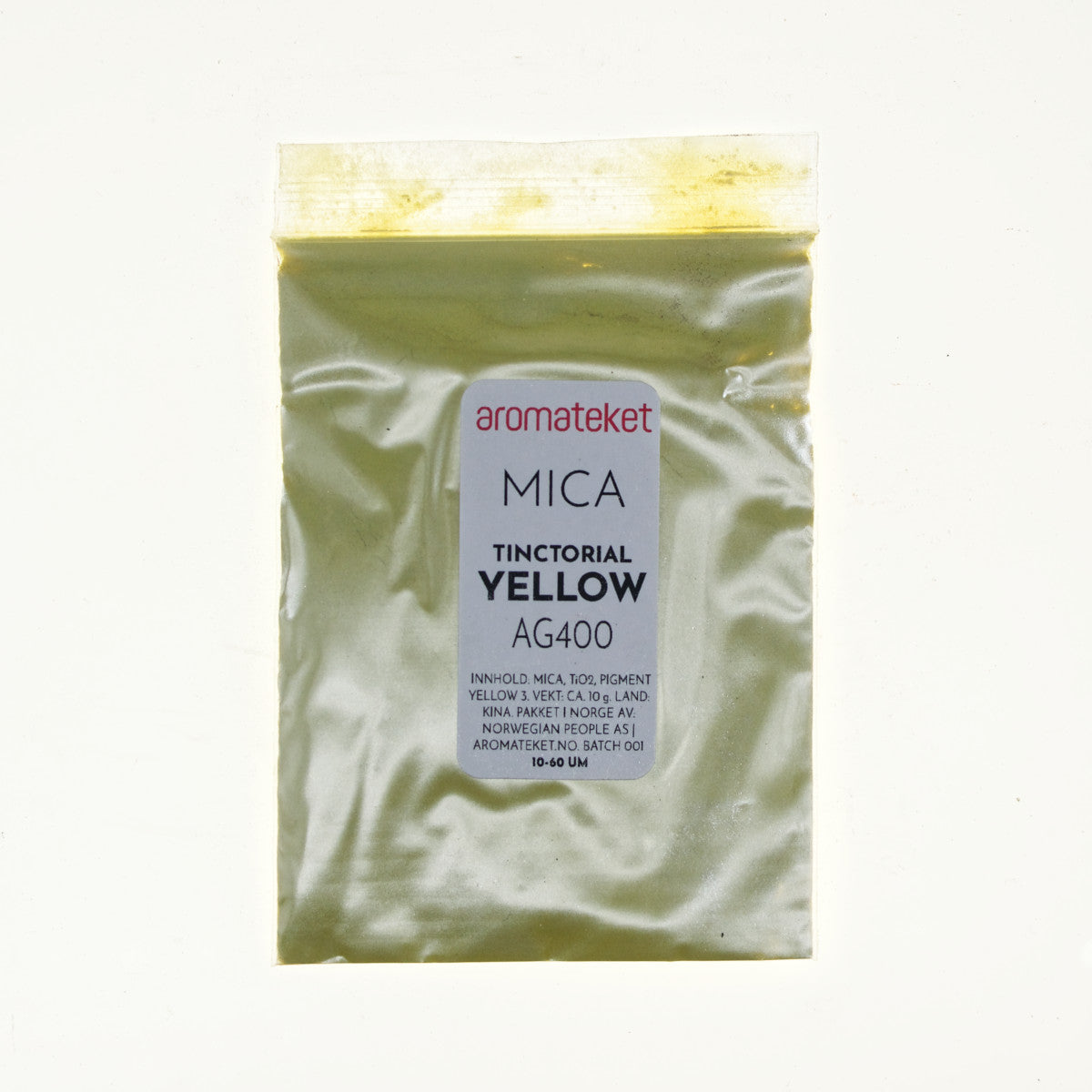 Tinctorial yellow mica